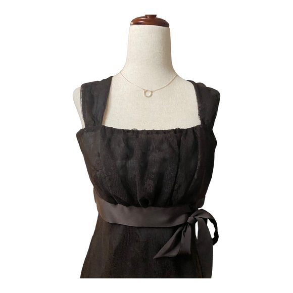 Bandolino Dresses & Skirts - Bandolino Lace Dress Women Size 6 Brown Fully Lined Empire Cut‎ Sheath Wedding